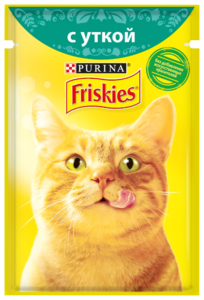 Влажный корм Friskies для взрослых кошек с уткой в подливе в Магнит со скидкой –14%