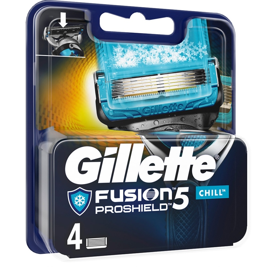 

Кассеты для бритья Gillette Fusion Proshield Chill 5 лезвий, 4 шт.