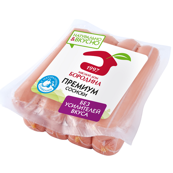 Сосиски Мясной Дом Бородина Премиум с натуральными сливками