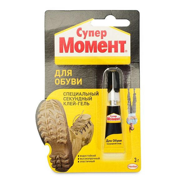 Клей-гель Супер Момент секундный для обуви 3 г