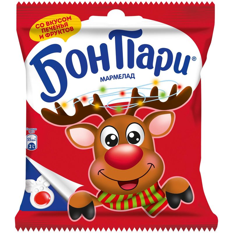 

Мармелад Бон Пари Новый год со вкусом печенья и фруктов 100 г