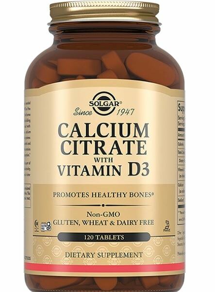 Solgar Calcium Citrate with Vitamin D3 120 таблеток