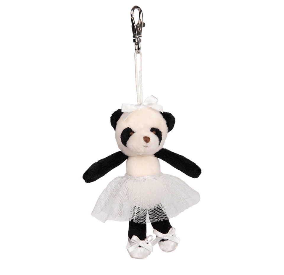 

Игрушка-брелок Bukowski Медведь Clara Панда Carmen в балетной пачке 1 шт. дизайн в ассортименте 10 см