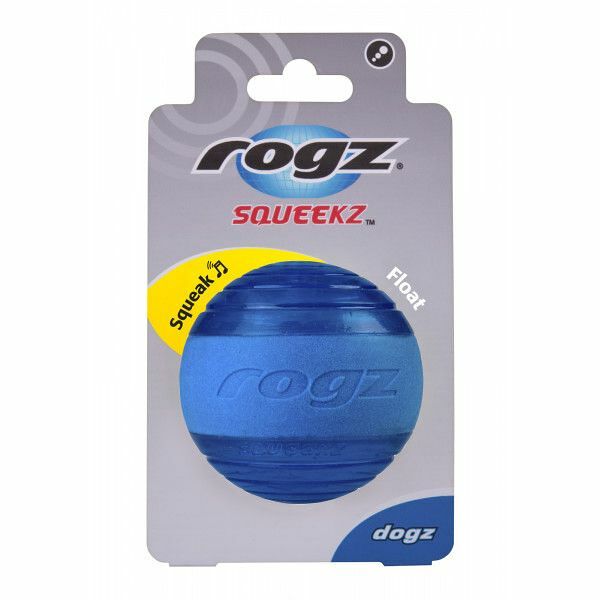 Игрушка для собак Rogz Squeekz Мяч с пищалкой, синий