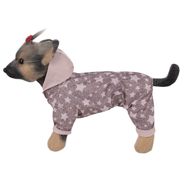 Дождевик двусторонний для собак S розовый (унисекс)