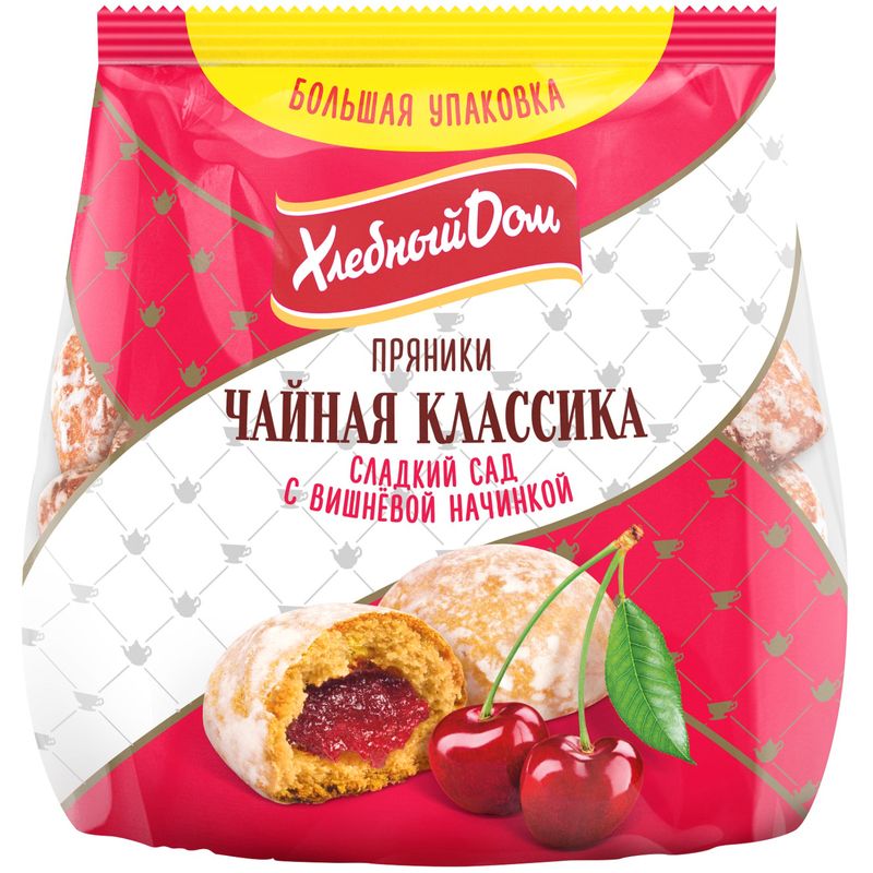 

Пряники Хлебный Дом Сладкий сад с вишневой начинкой 400 г