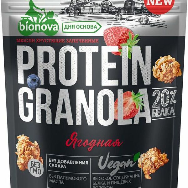 Гранола Bionova ягодная протеиновая, 280г