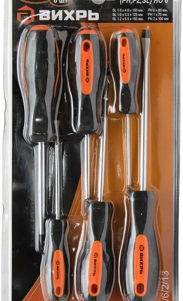 Набор отверток Вихрь PH PZ SL НО 6шт