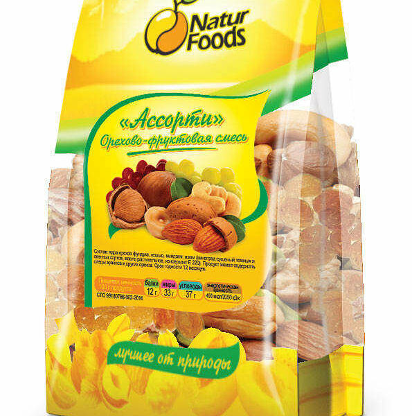Смесь орехово-фруктовая ассорти ТМ NaturFoods (НатурФудс)