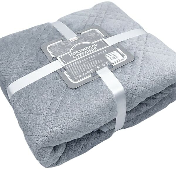 Покрывало стеганое Casa Comforte Fionet Серое 200*220см