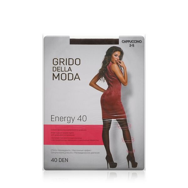 Женские колготки Grido della Moda Energy 40 den Cappuccino р.2