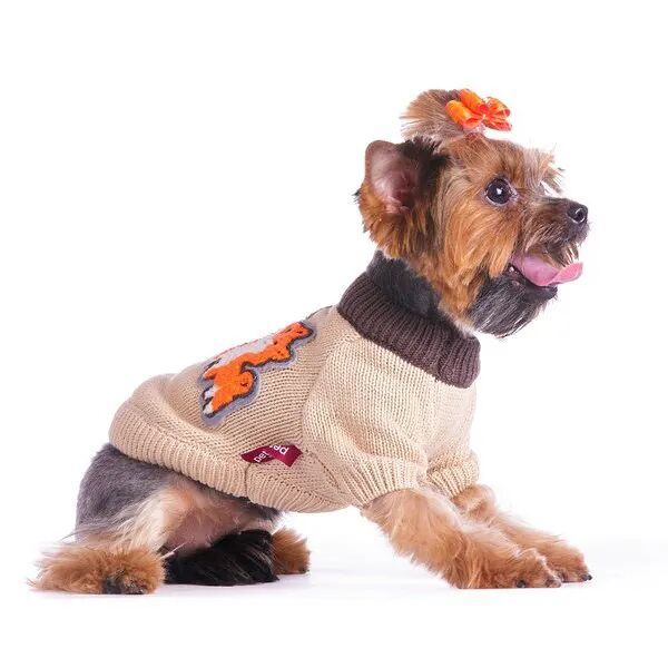 Свитер для собак Dog Friends 19см XS бежевый (унисекс)