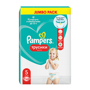 Трусики-подгузники Pampers Junior №5 12-17кг 42шт