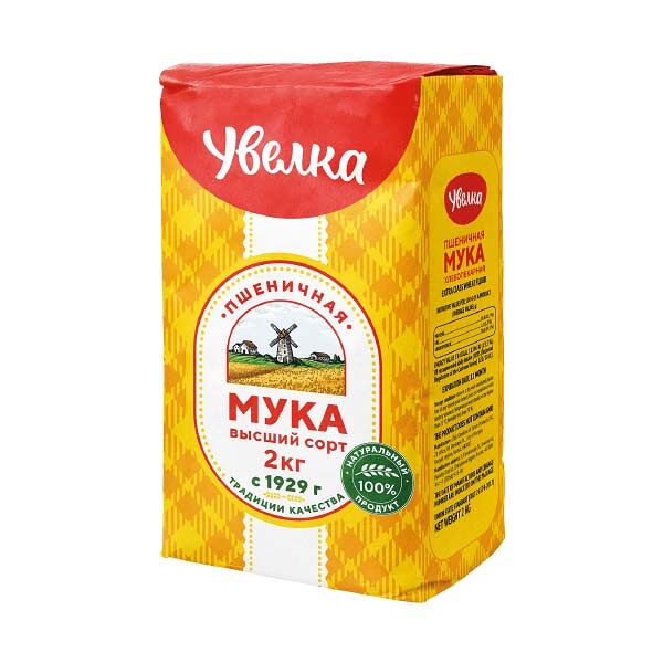 Мука Увелка 2кг Пшеничная в/с