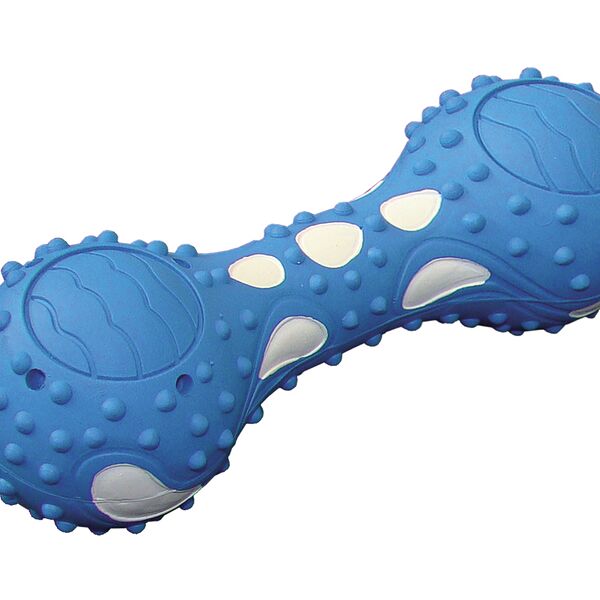 Игрушка для собак Гантель 17см охлаждающая, резина