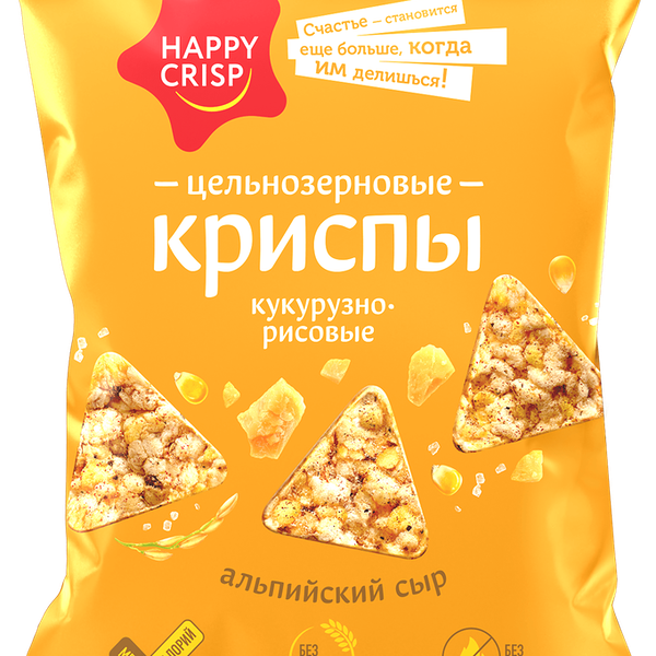 Happy crisp Чипсы цел кук/рис ал/сыр фл/п
