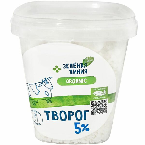 Творог 5% Зелёная Линия, 250г