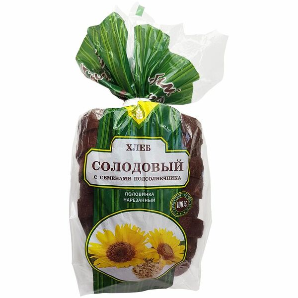 Хлеб Колос Солодовый с семенами подсолнечника, в нарезке