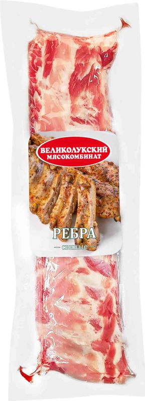 

Ребра свиные Великолукский Мясокомбинат охлажденные, весовые