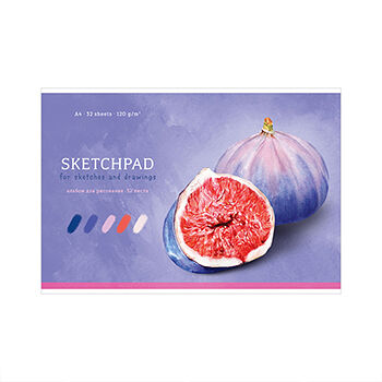 Альбом для рисования Greenwich Line Still life Figs на скрепке 32 листа А4 120г/м2, Россия