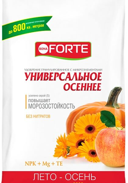 Удобрение Bona Forte с микроэлементами универсальное лето-осень 5кг