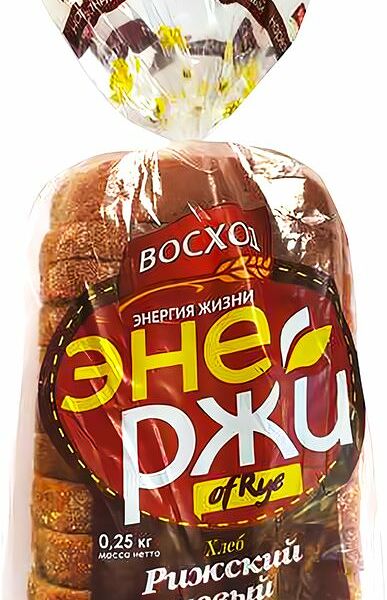 Хлеб Восход Рижский новый, нарезка половинка, 1 сорт