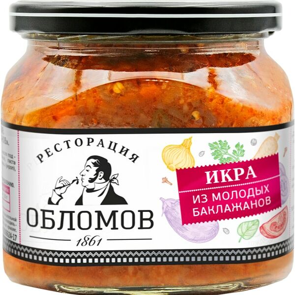 Икра Ресторация Обломов Баклажанная 420г