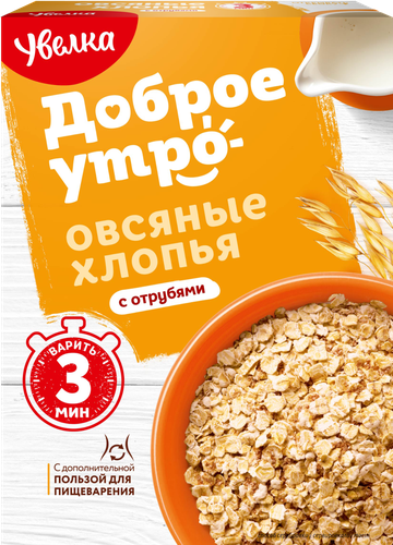

Хлопья Увелка овсяные с отрубями 400 г