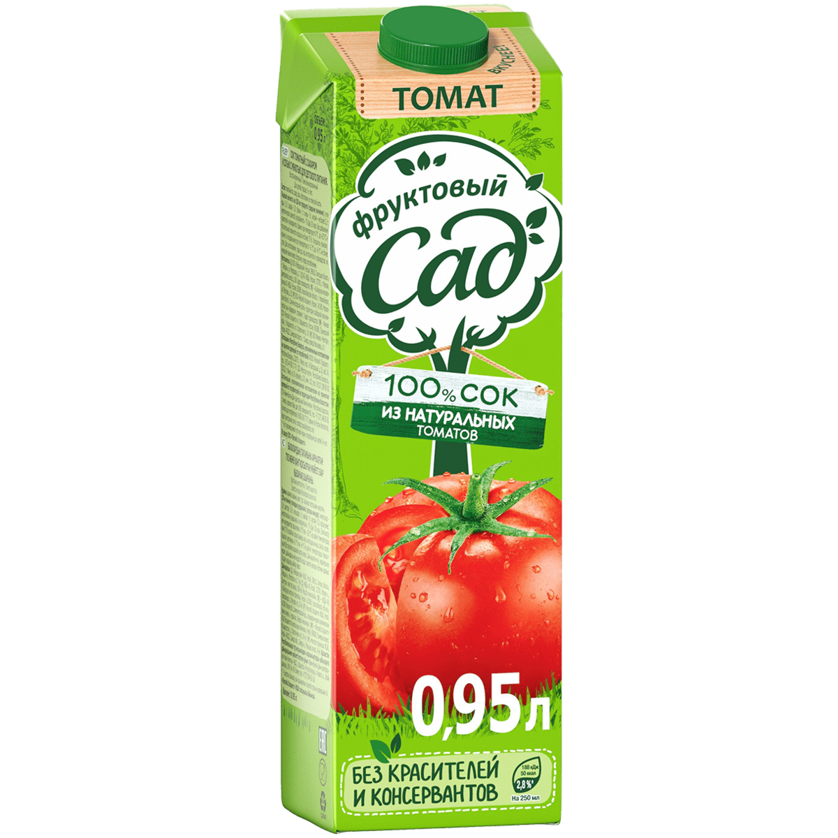

Сок Фруктовый Сад 100% Томат с мякотью 0.95 л