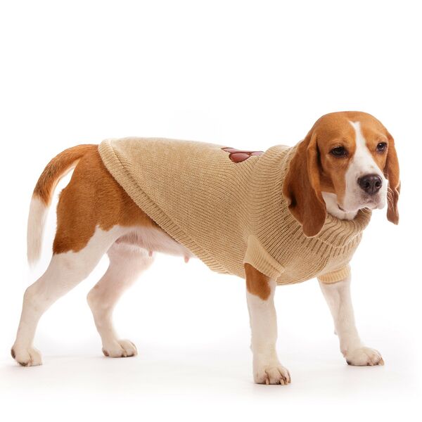 Свитер для собак 50см 3XL бежевый (унисекс)