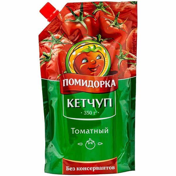 Кетчуп Помидорка Томатный пастеризованный высшей категории, 350г
