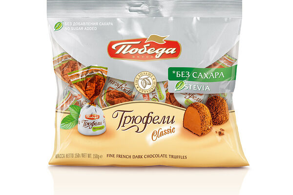 Конфеты трюфель Победа Classic без сахара