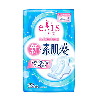 Гигиенические прокладки Elis Shin-Suhadakan дневные для нормальных и обильных выделений  22шт Япония