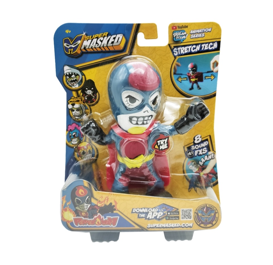 

Фигурка-тянучка SUPERMASKED, супергерой PEPPERMAN, со звуком
