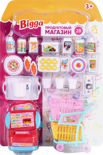 Набор игровой BIGGA Продуктовый магазин, 28 предметов