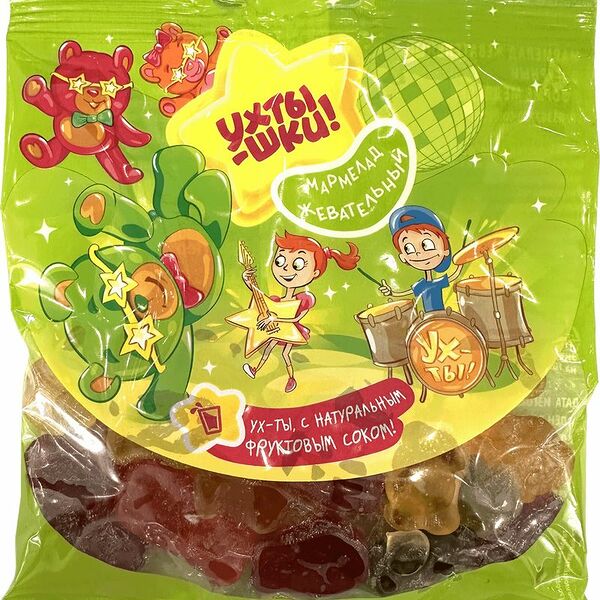 Мармелад Весёлые мишки жевательный фигурный Ухтышки, 70г