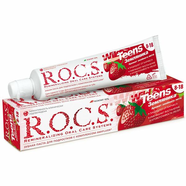 Зубная паста R.O.C.S. Аромат знойного лета земляника, 74г