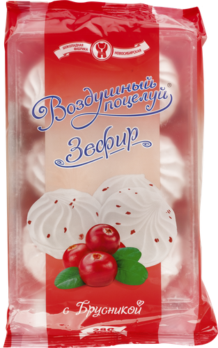 

Зефир Новосибирская ШФ Воздушный поцелуй с брусникой 280 г