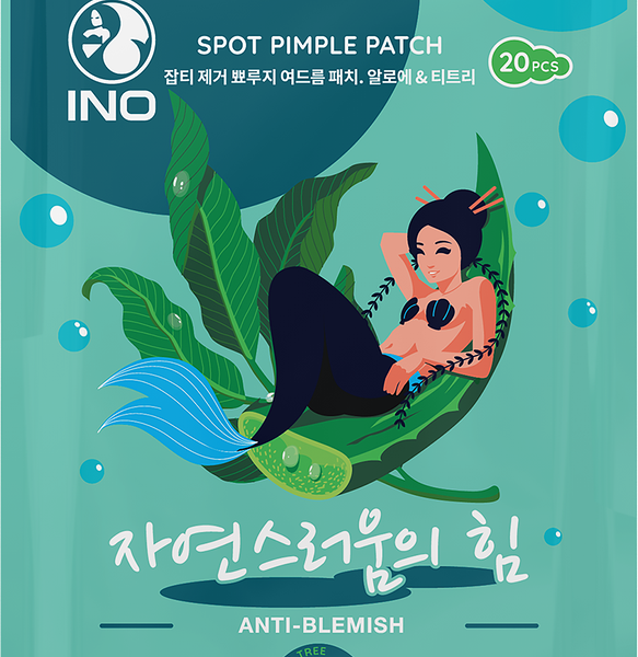 Патчи для лица INO Алоэ и чайное дерево, для проблемной кожи, 20шт