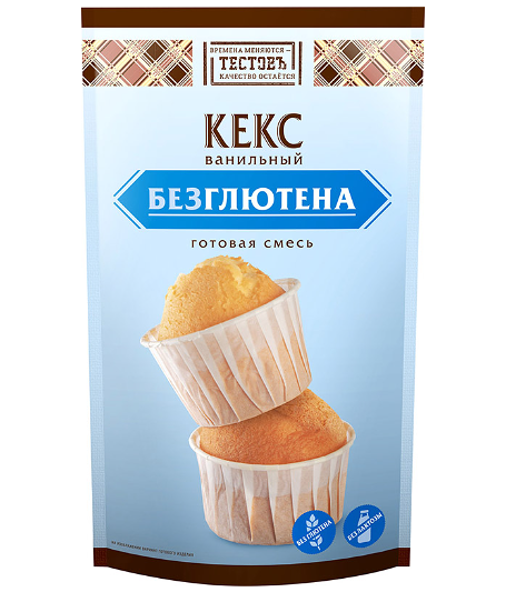 Смесь для выпечки Тестовъ Кекс ванильный без глютена
