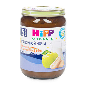 Десерт HiPP Спокойной ночи яблоко-печенье с 5 месяцев