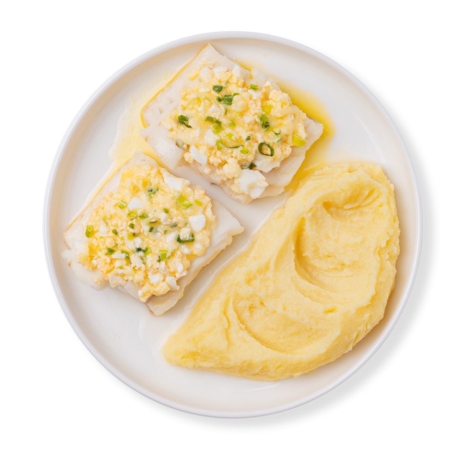 

Треска по-польски с картофельным пюре «Уже готово» 290 г