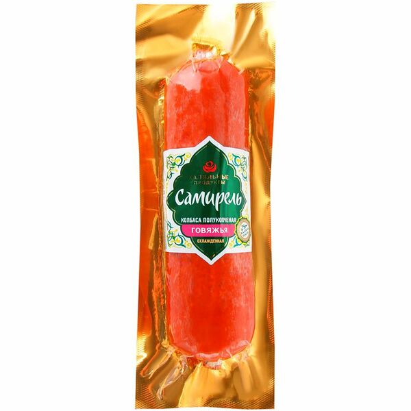 Колбаса Самирель Говяжья халяль полукопченая 350г