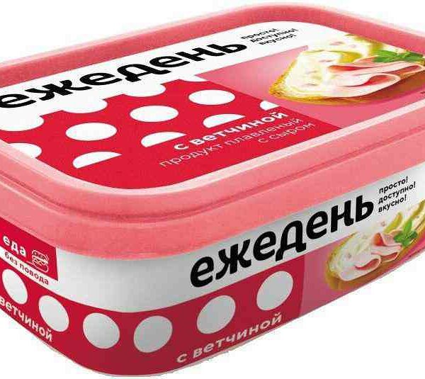 Продукт плавленый с сыром Ежедень с ветчиной 55%