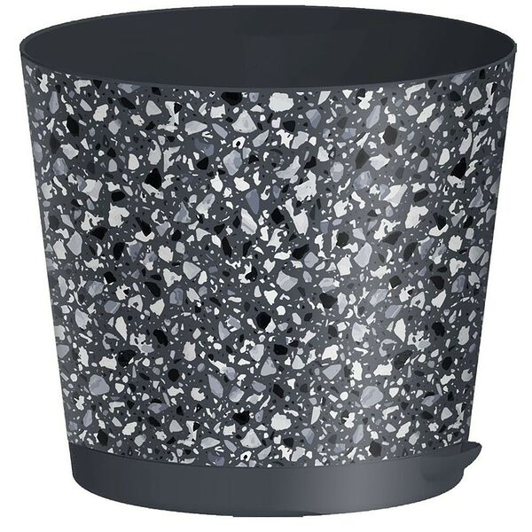 Горшок для цветов Stone Flower с прикорневым поливом, 16 см, 2 л, серый