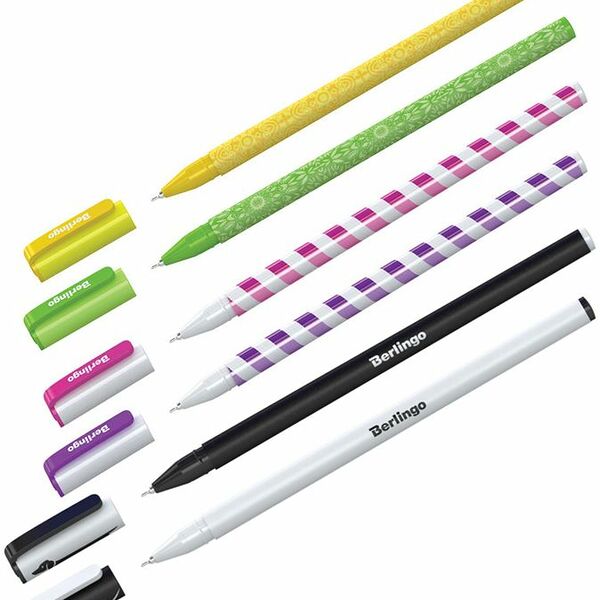 Ручка шариковая синяя Berlingo 0.7мм в ассортименте 1шт.