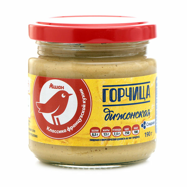 Горчица дижонская АШАН Красная птица сладкая