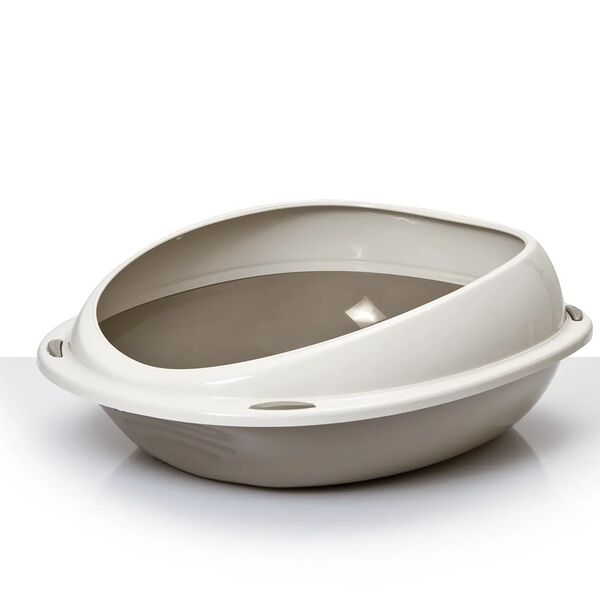 Туалет для кошек с бортиком Georplast Shuttle 45х36х15.5 см, бежевый