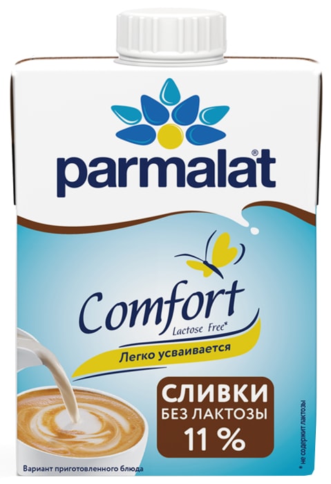

Сливки питьевые Parmalat Comfort безлактозные ультрапастеризованные 11% 500 г