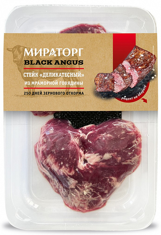 

Стейк Мираторг Деликатесный охлажденный Black Angus, 330 г